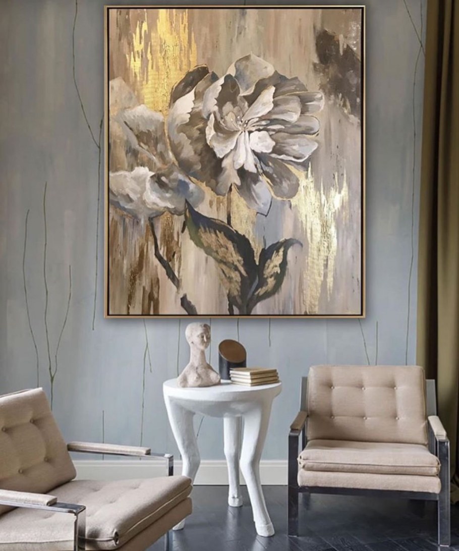 Интерьерная картина пион паталь