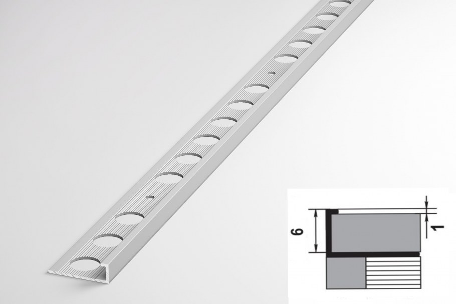 Профиль окантовочный ПУ 13.2700.001 алюминий