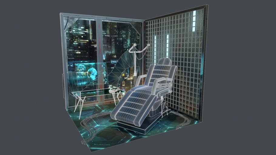 Лестница Cyberpunk