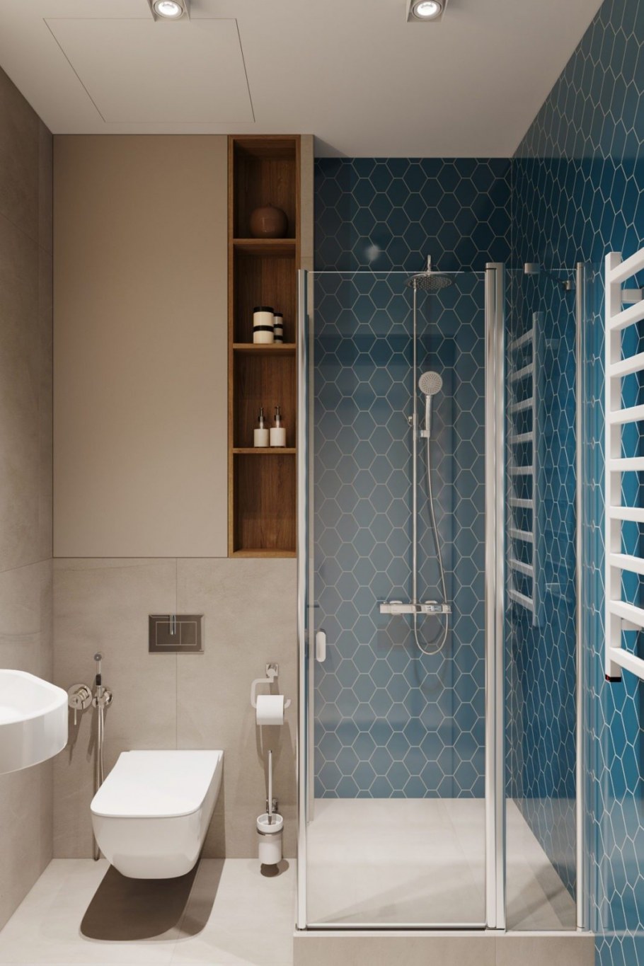 Ванная комната 2 на 1.2 с душевой кабиной