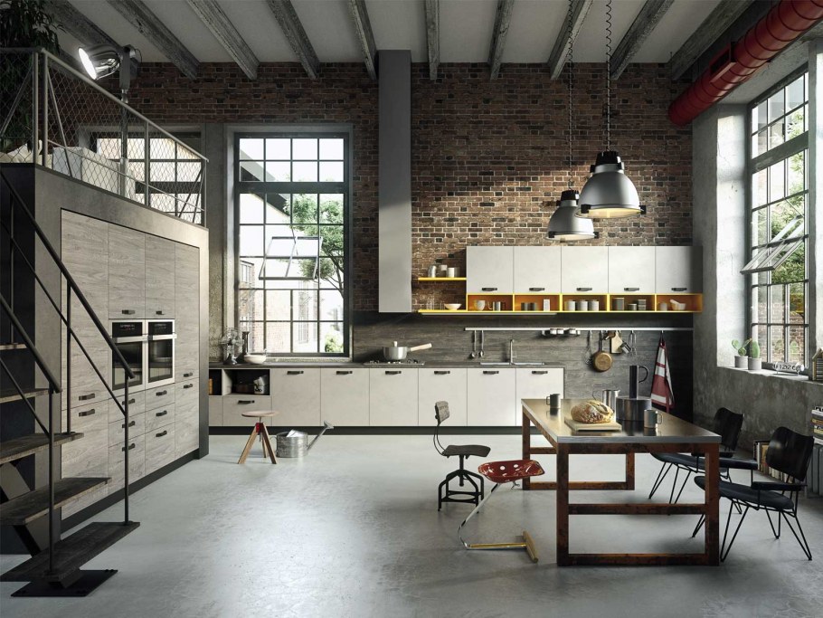 Итальянская кухня Factory фабрика Astero лофт