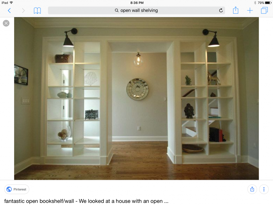 Межкомнатные перегородки с полками