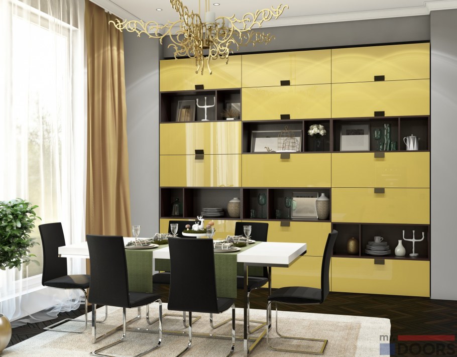 Гостиная в желтом цвете