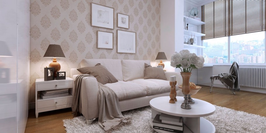 Светлые обои в комнату