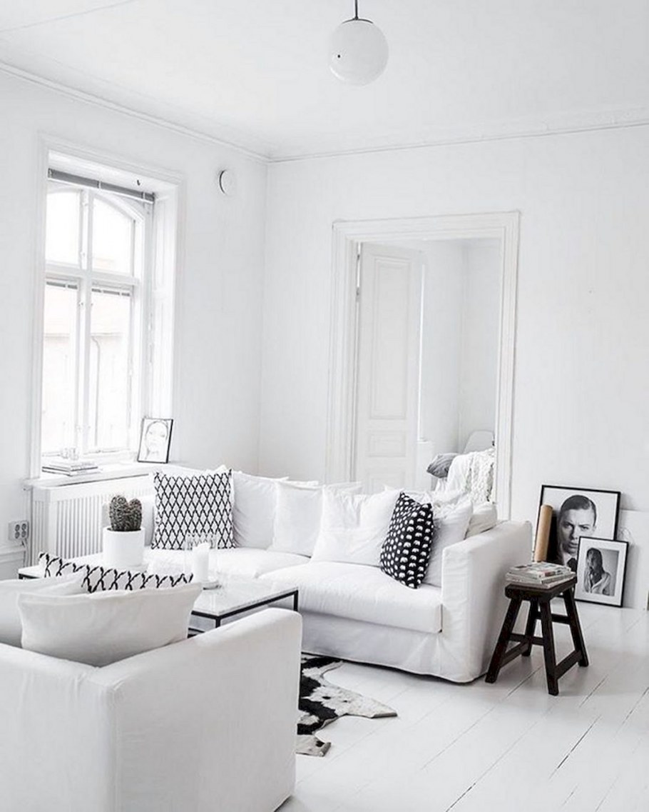 Стильный белый интерьер