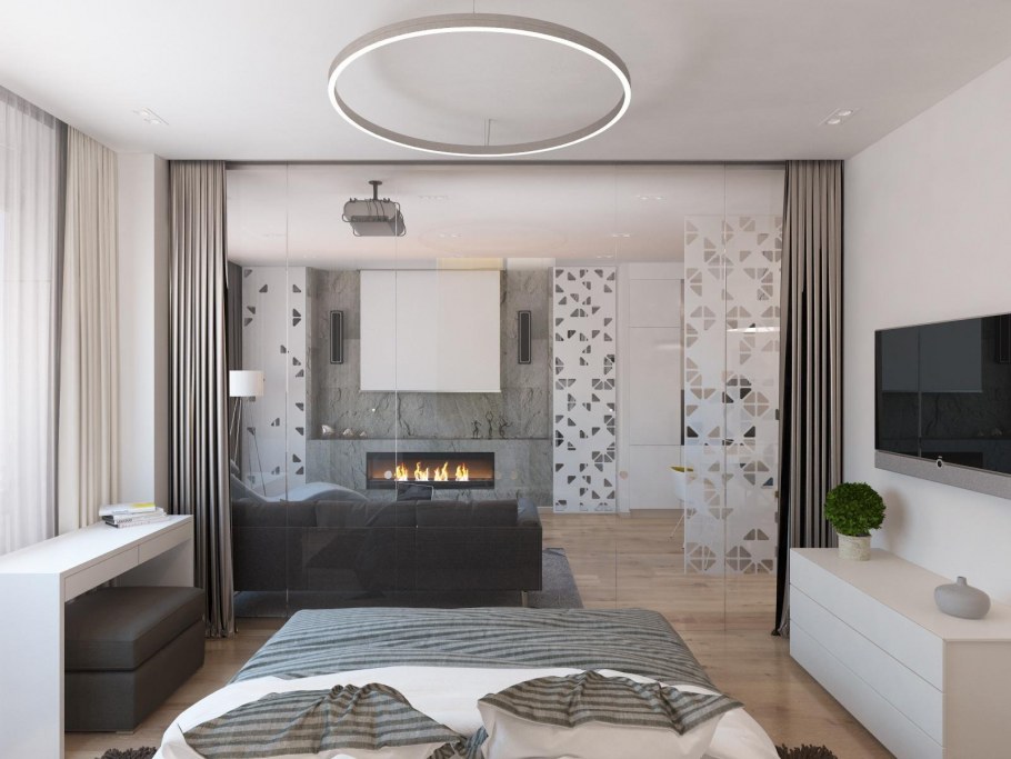 Зонирование гостиной и детской в одной комнате 20 кв.м