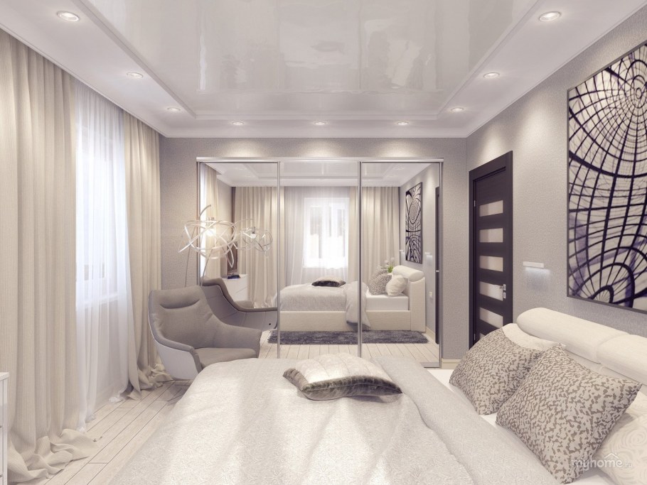 Интерьер гостиная спальня