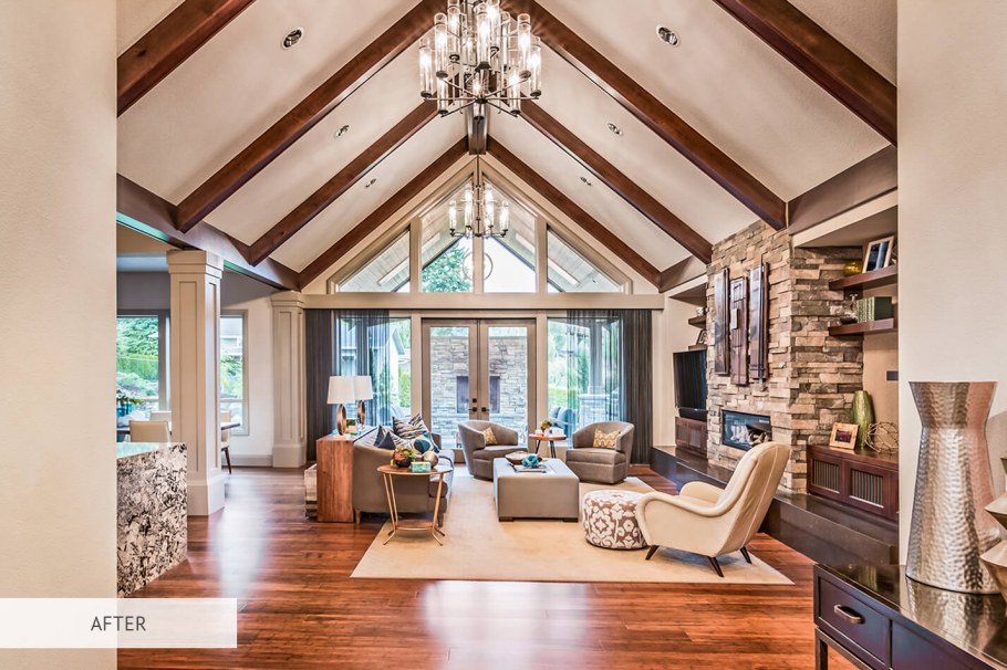 Одноэтажный дом без потолка