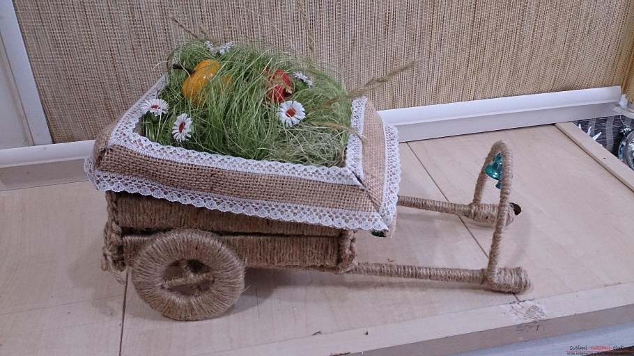 Тележка из джута