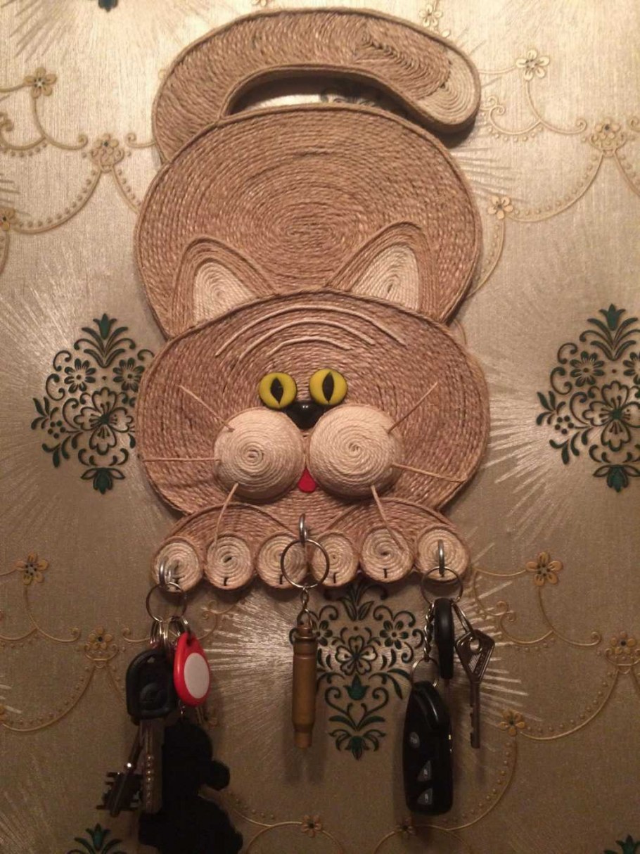 Ключница из джута