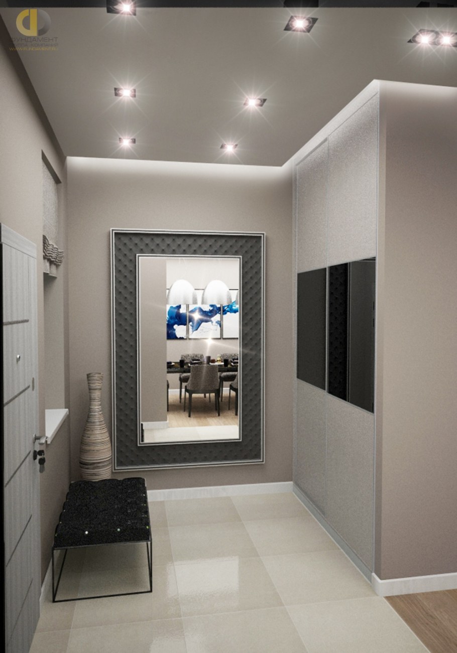 Современные прихожие в сером цвете