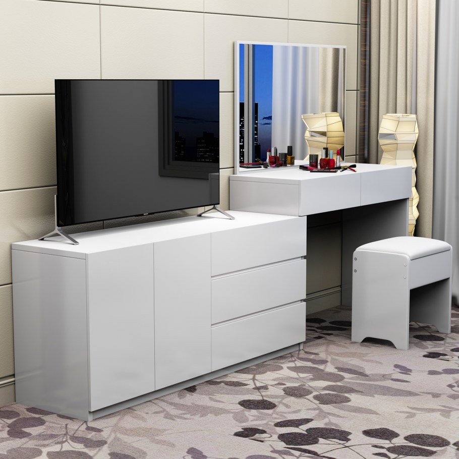 Тумба совмещенная с туалетным столиком