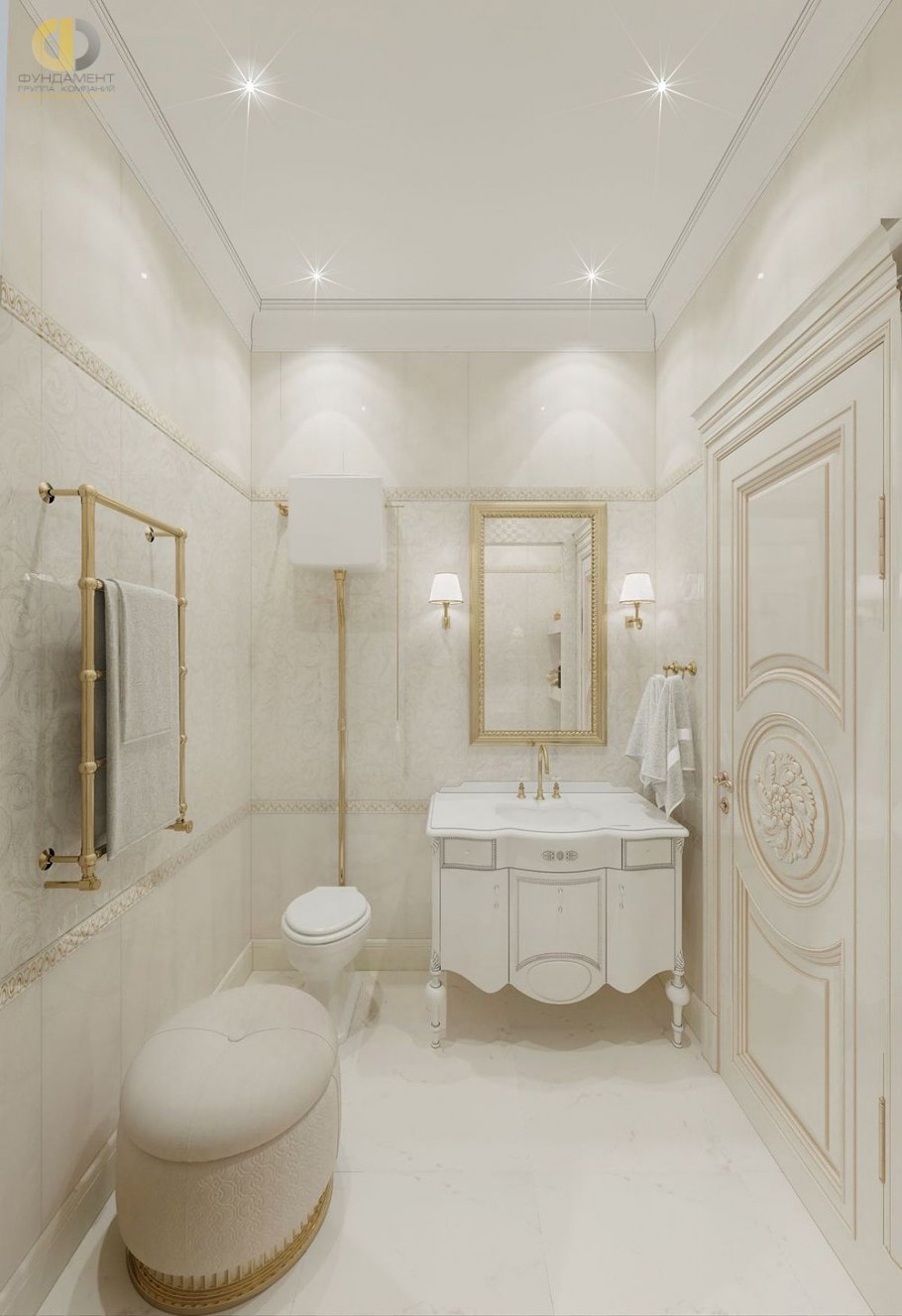 Ванная совмещенная в классическом стиле