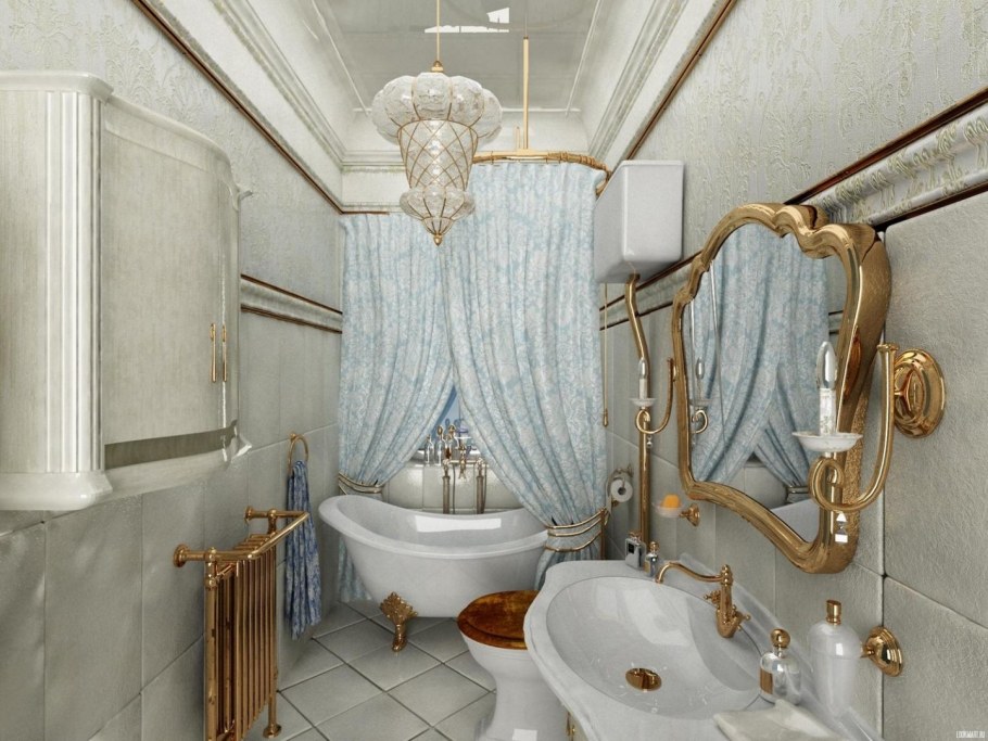 Люстра в ванную комнату в классическом стиле