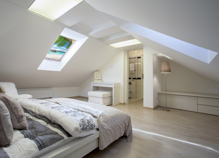 Спальня на мансардном этаже