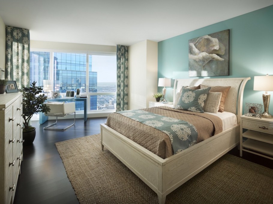 Бирюза спальня лазурит