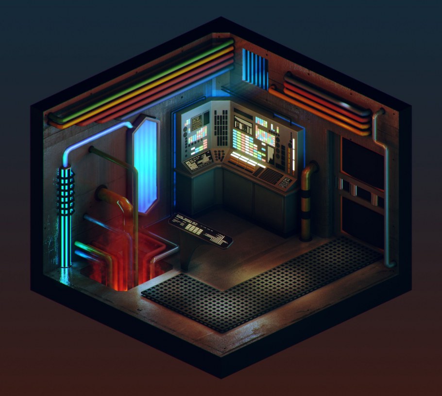 Киберпанк декорации