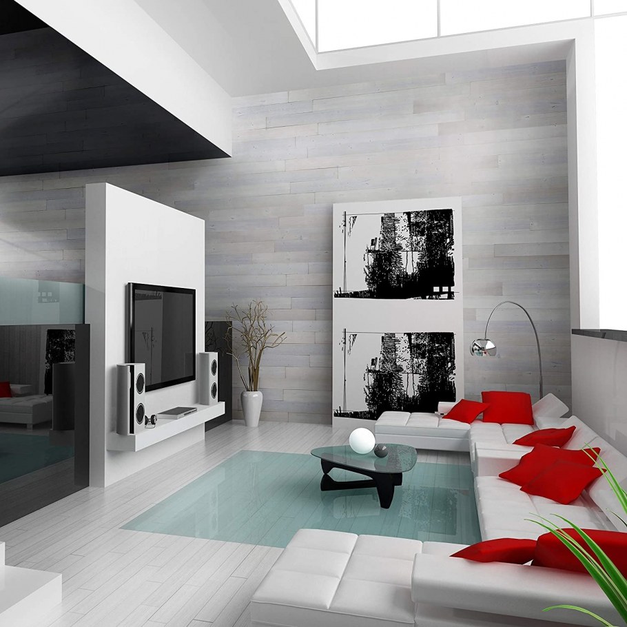 Идеи керамогранит гостиная черно белый