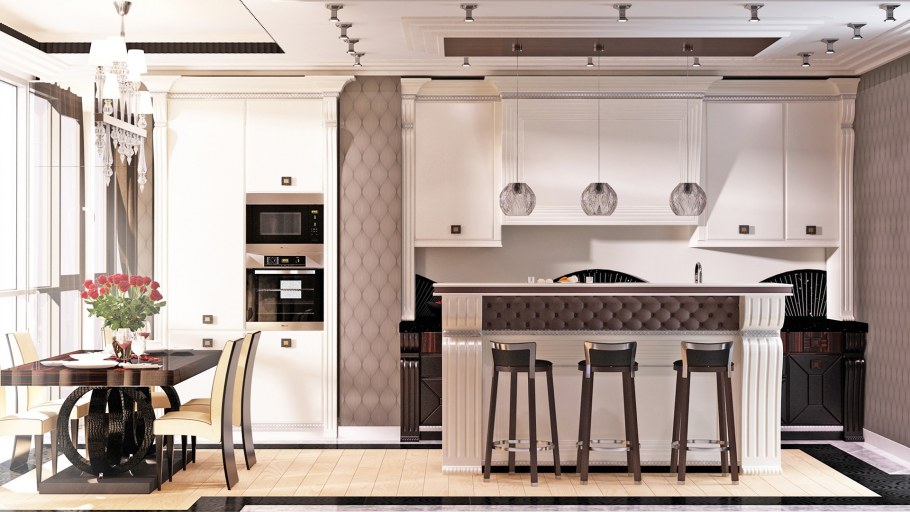 Кухня Италия современная ар деко