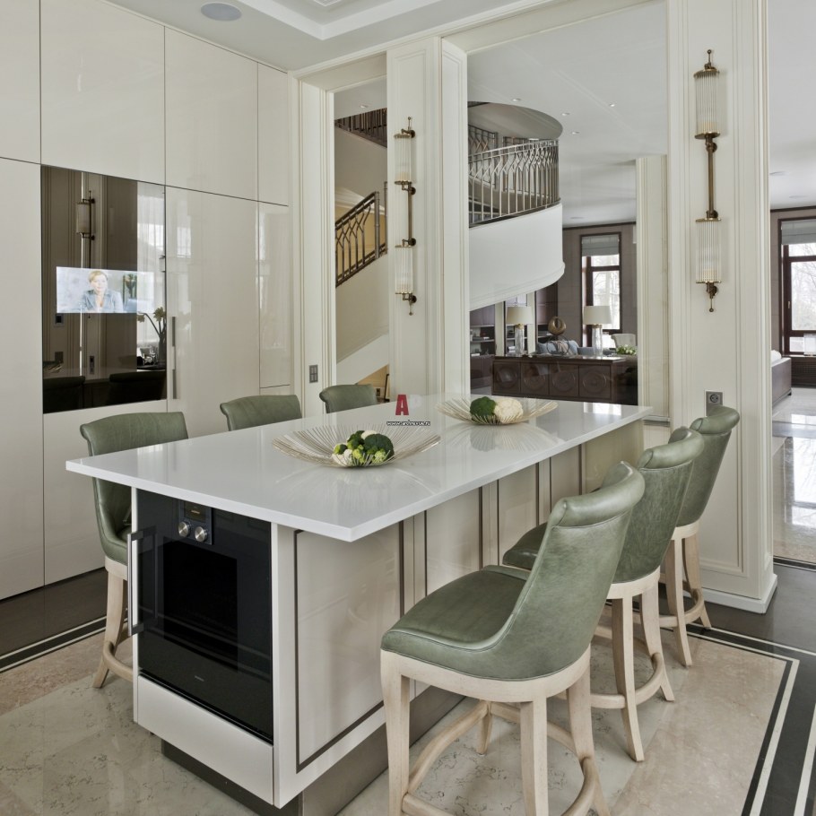 Кухни с островком в стиле Неоклассика