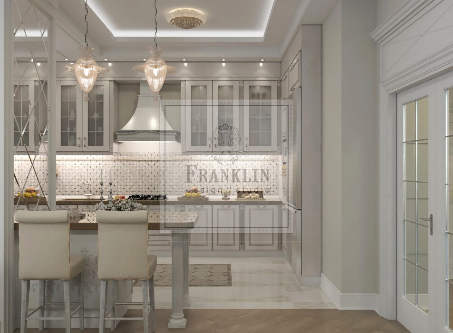 Плитка на кухне Неоклассика