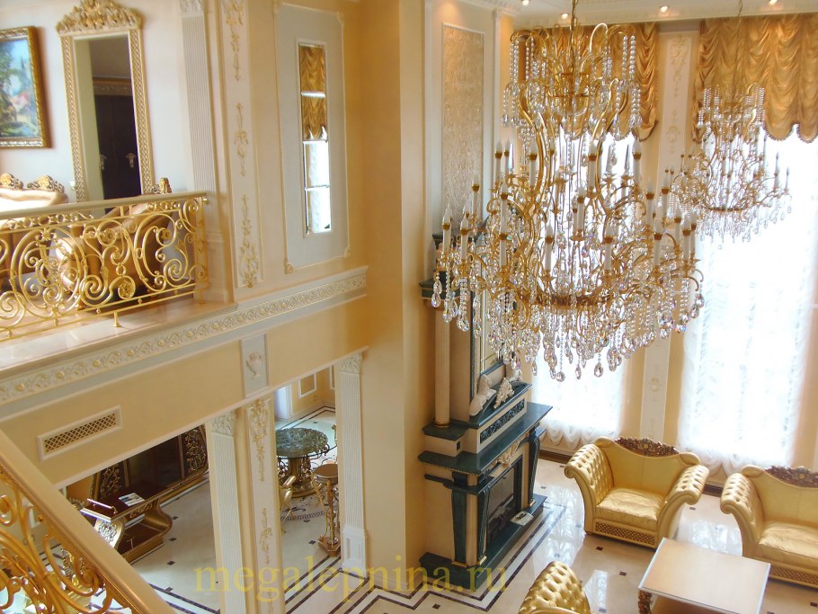 Золочение лепнины сусальным золотом