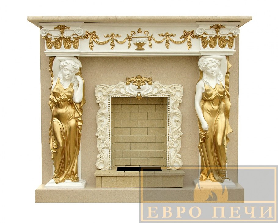 Камин Атлант и Кариатида