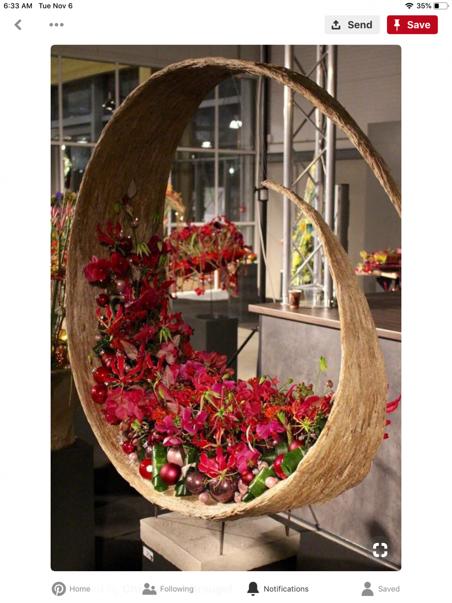 Креативные композиции из цветов