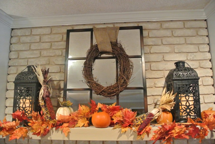 Осенний декор камина