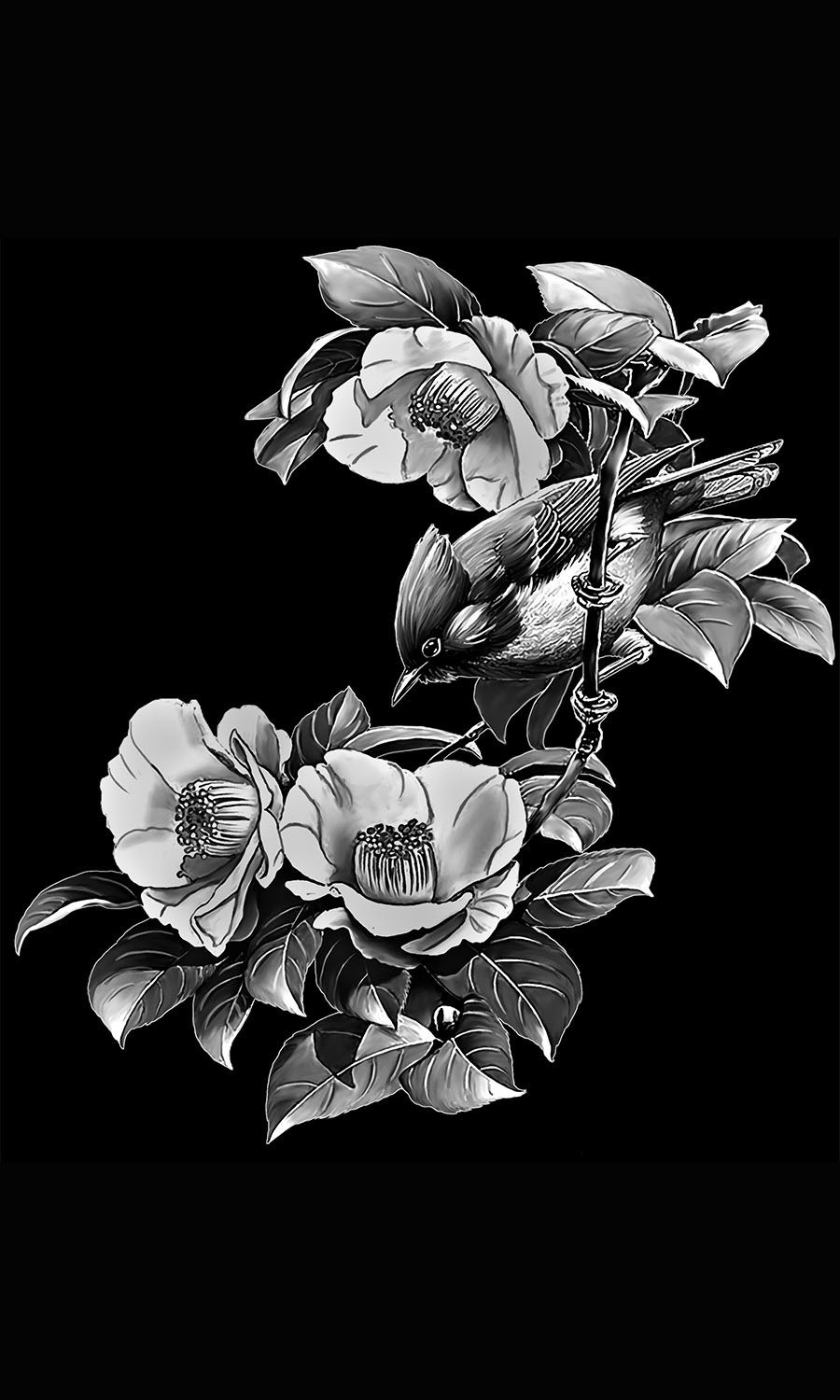 Гравюра цветов на памятник