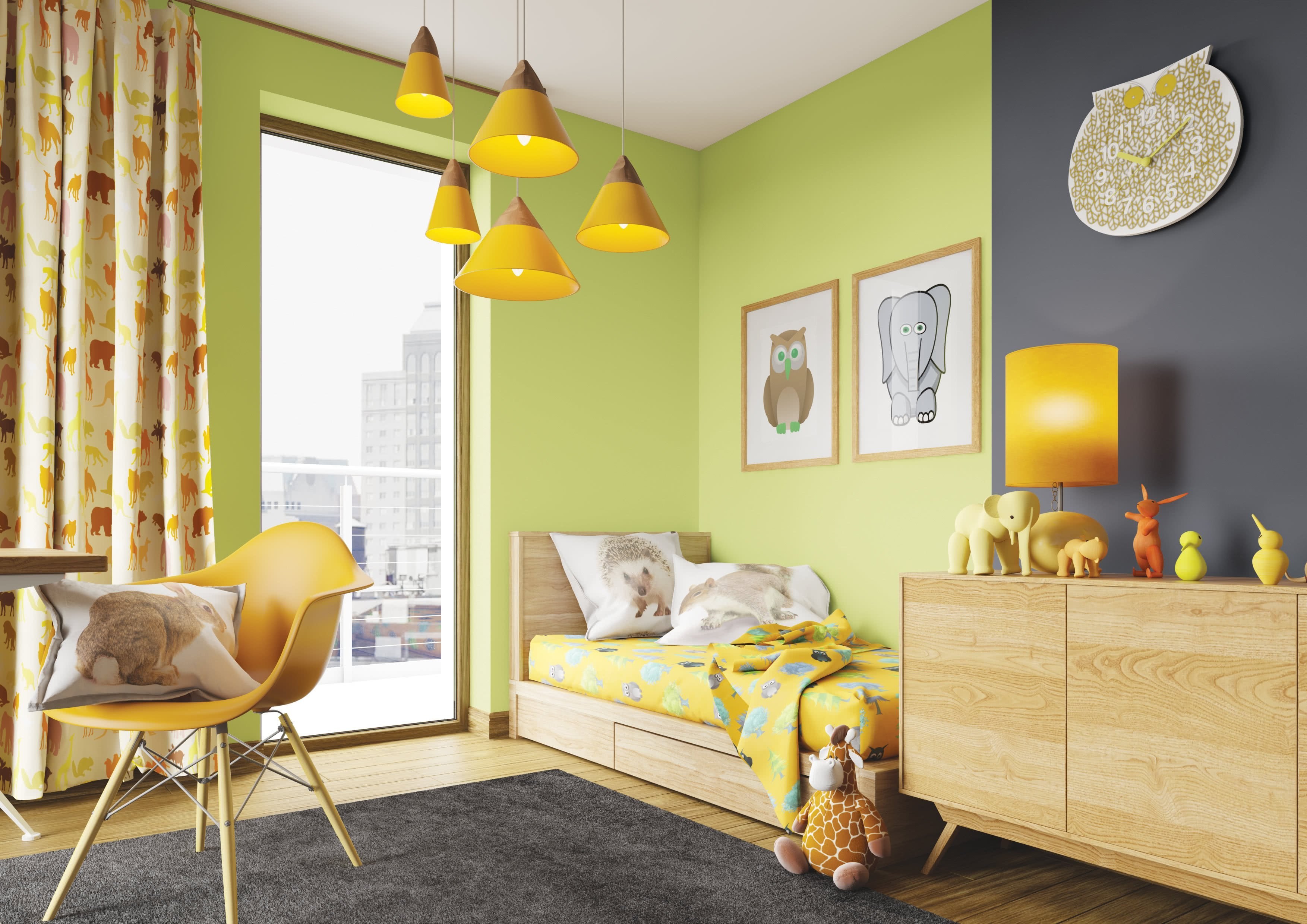 Сочетание лимонного цвета. Детская комната с желтыми стенами. Комната с желтыми стенами. Интерьер в желтых тонах. Желтый цвет в интерьере.