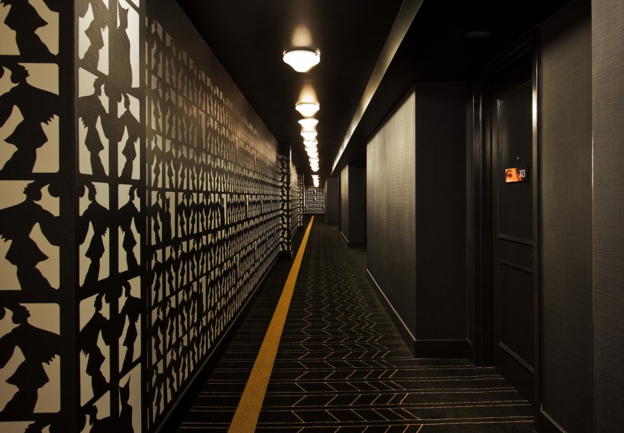 США отель коридор интерьер