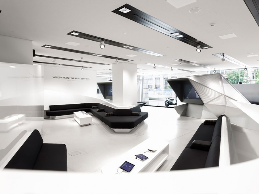 Интерьер офиса в стиле футуризм