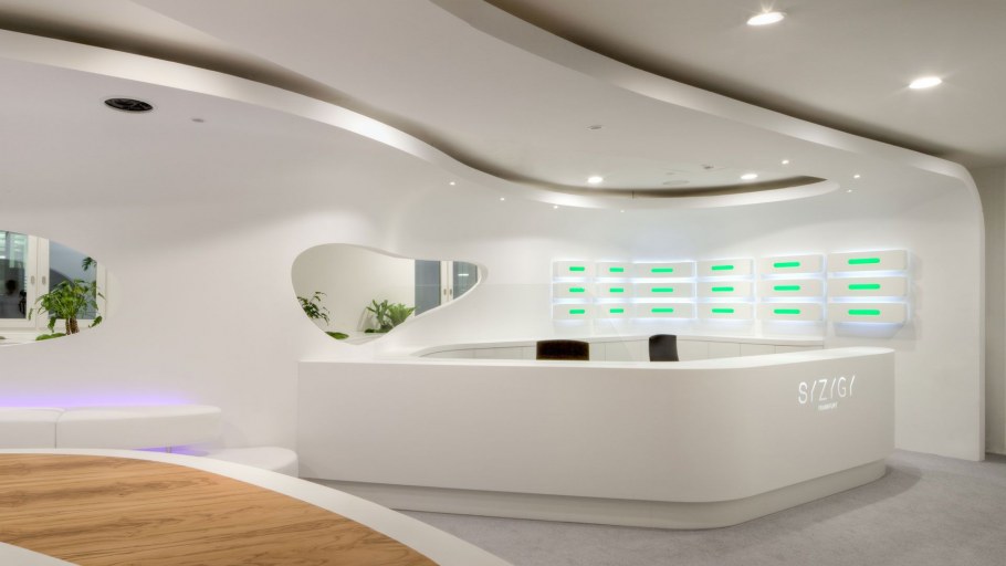 Ресепшн в футуристическом стиле