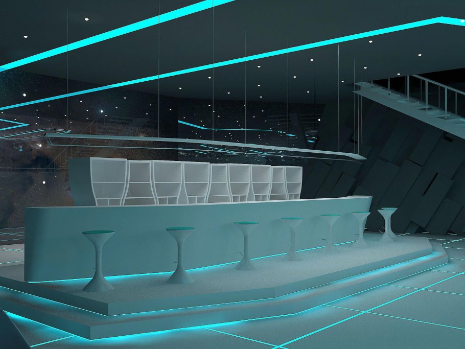 Барная стойка в стиле футуризм