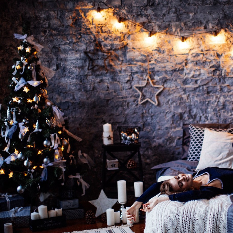 Новогодний интерьер в стиле лофт