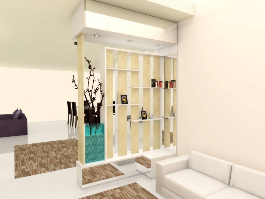 Перегородка для зонирования прихожей и гостиной