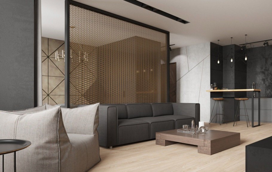 Гостиная лофт Минимализм