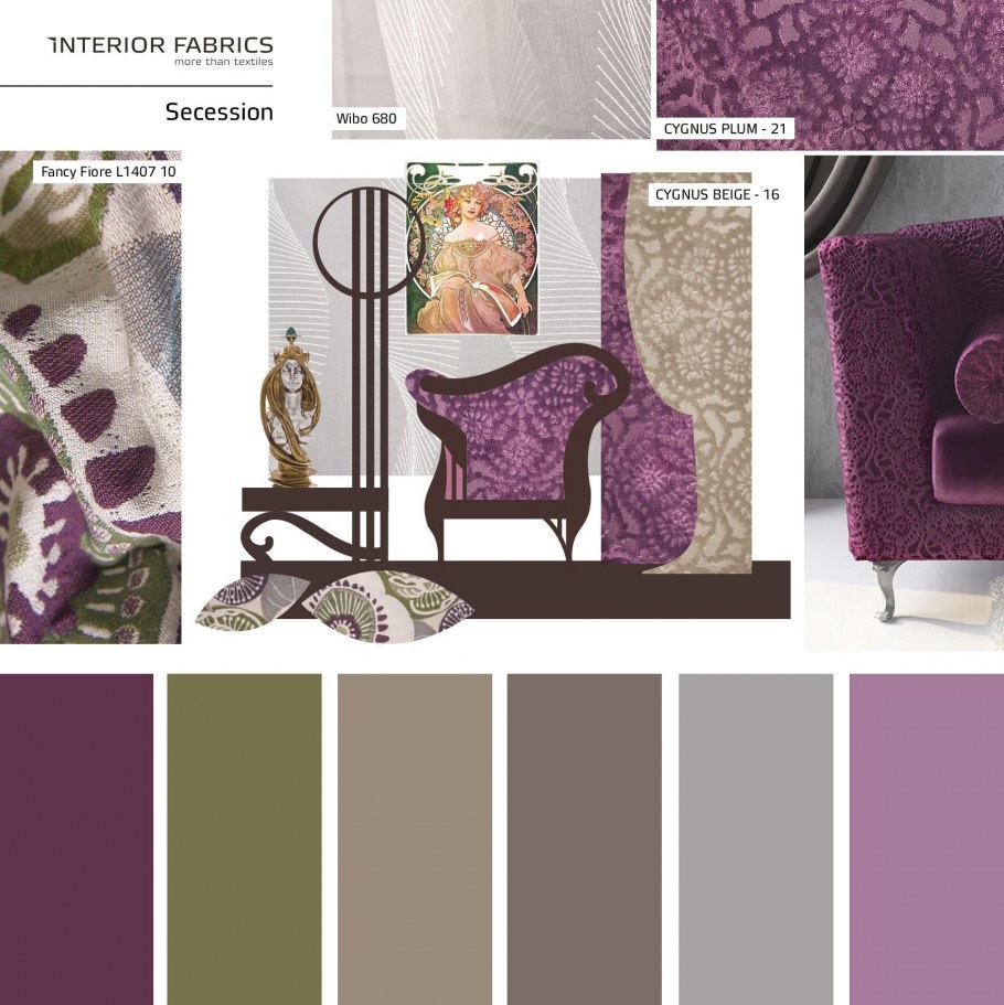 Сочетание сливового цвета с другими цветами в интерьере