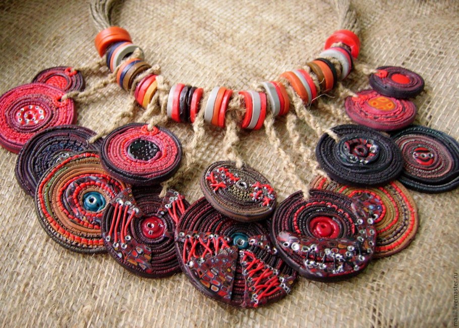 Украшения из полимерной глины в стиле бохо