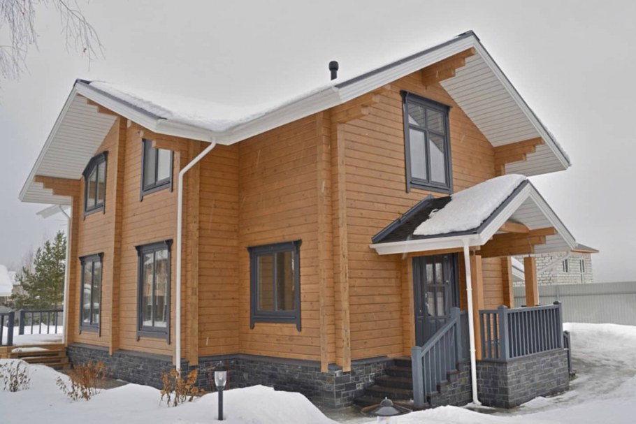 Цвета фасадов домов из бруса