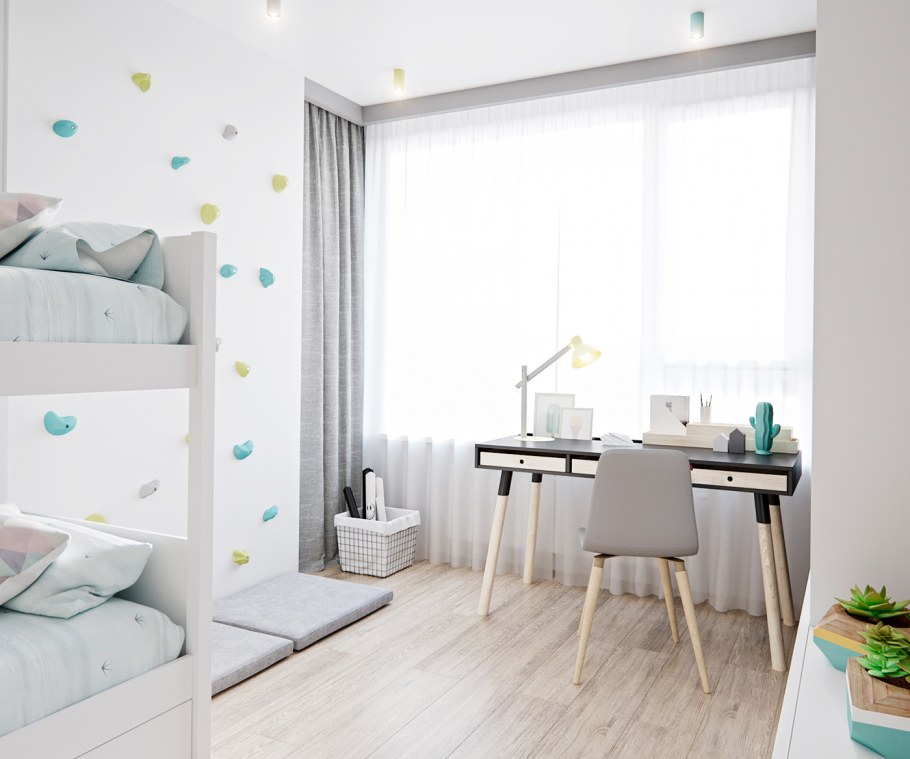 Детские комнаты для двоих Минимализм