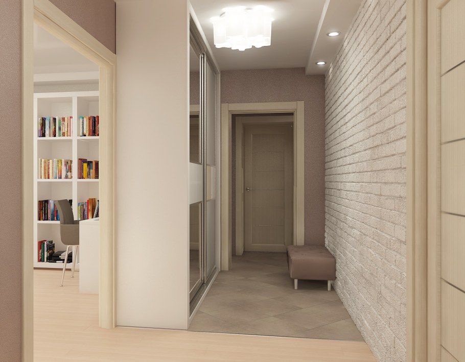 Прихожая кофейного цвета