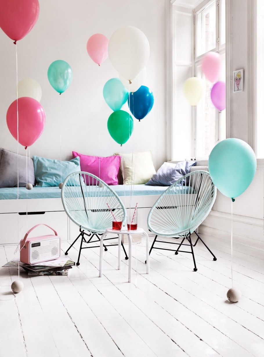 Воздушные шары в интерьере