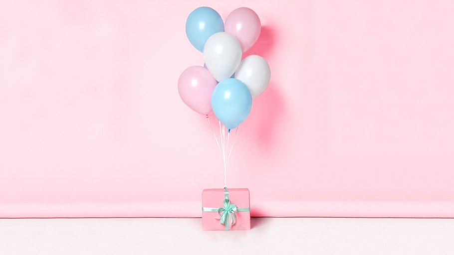 Розовые шарики воздушные