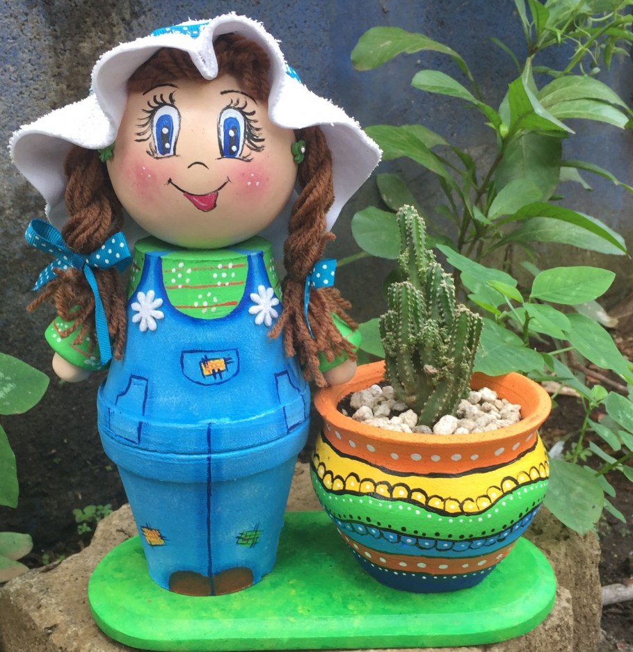 Поделки из глиняных горшочков