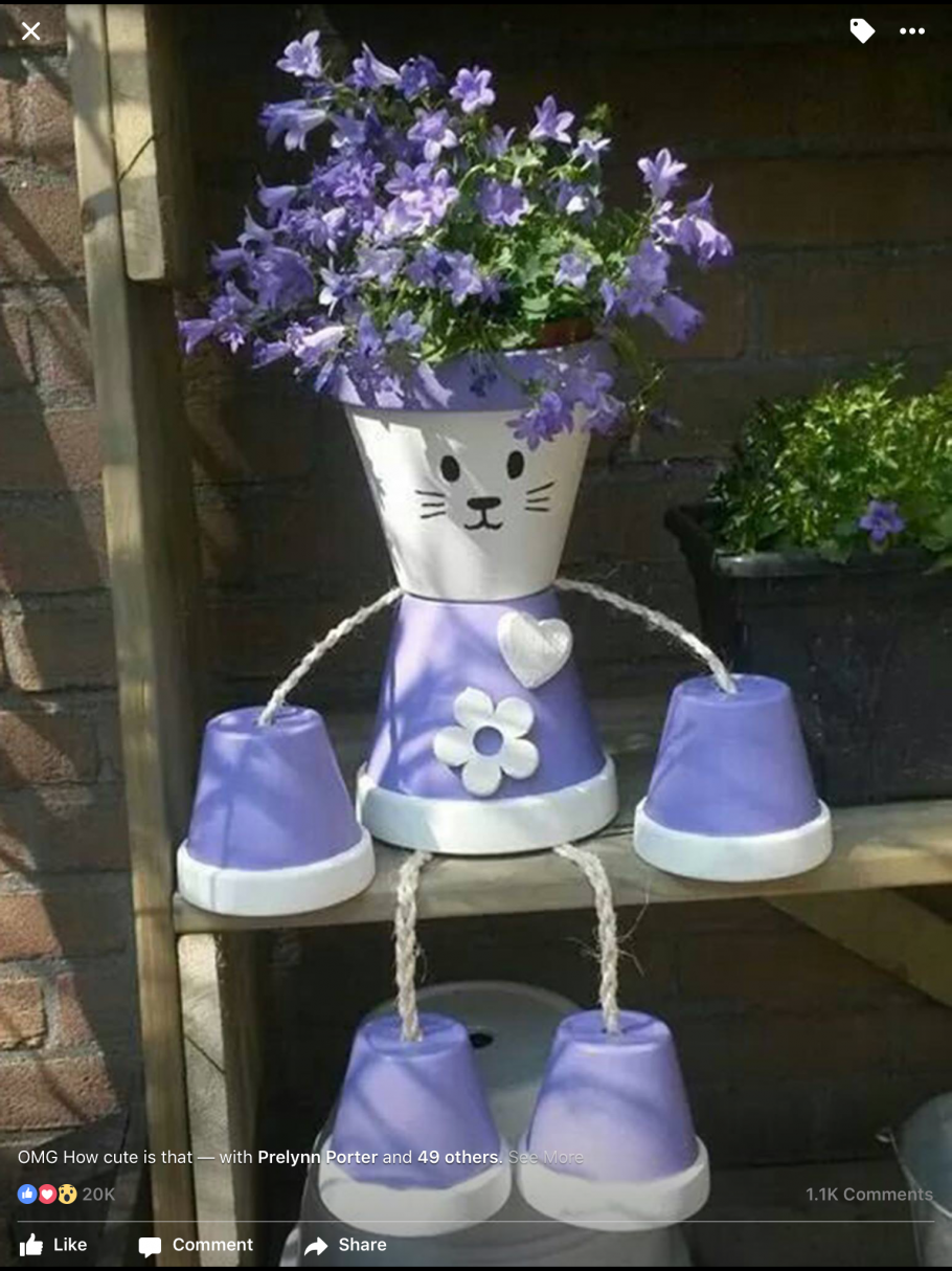 Человечки из горшков для цветов