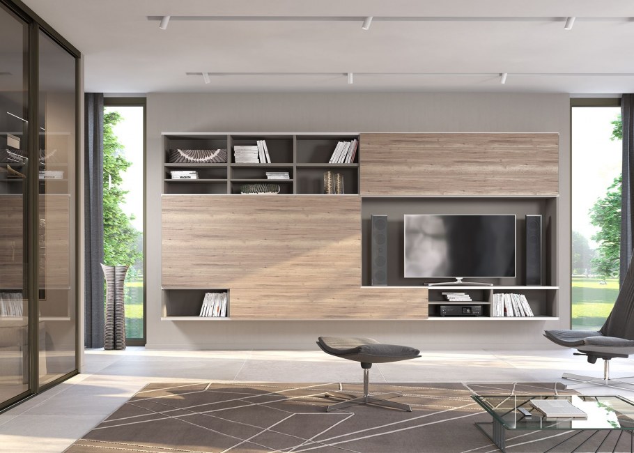 Угловые стенки в гостиную современные