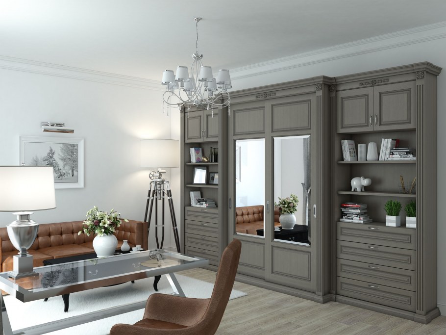 Гостинная камин Неоклассика