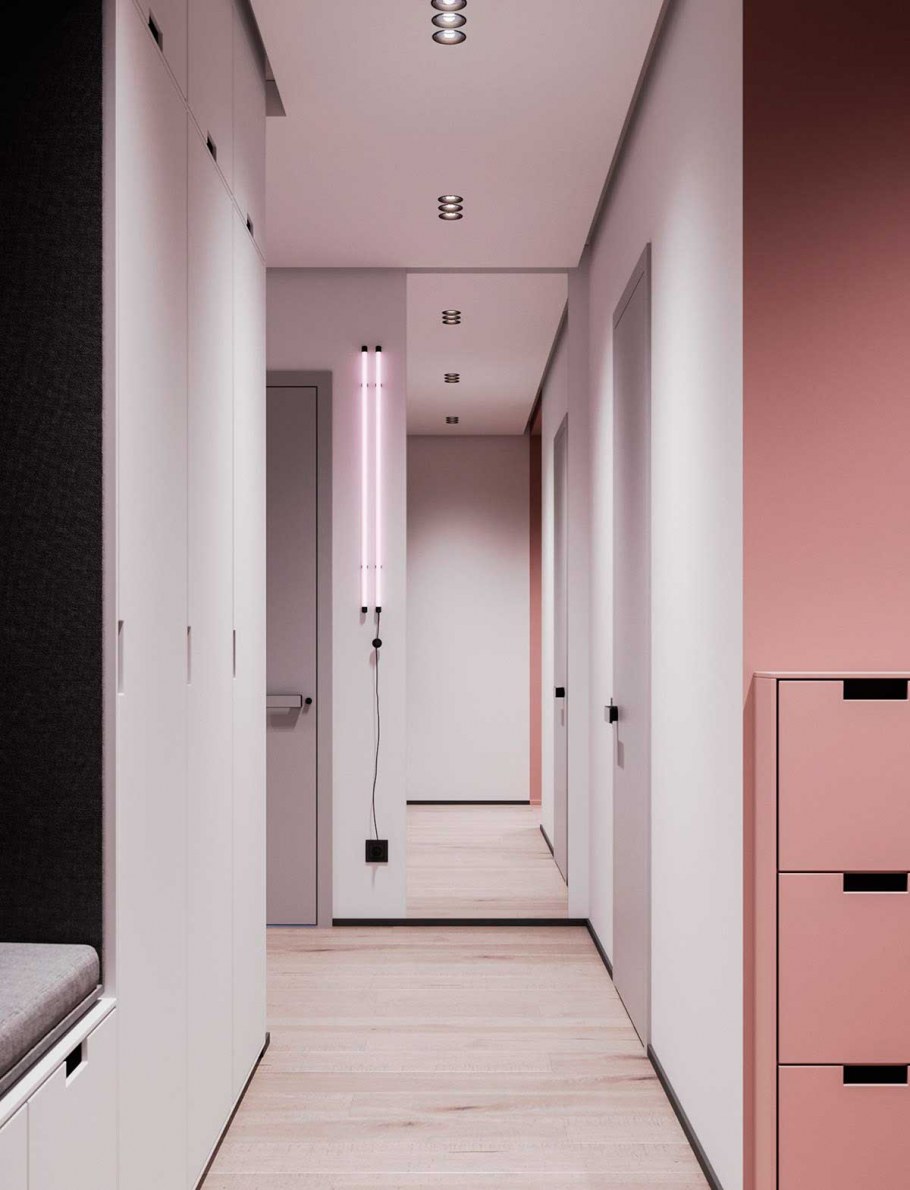Розовая прихожая